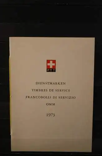 Schweiz 1973, PTT- Sammelheft  Nr. 120, Dienstmarken OMM, ESST