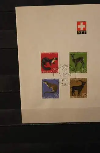 Schweiz 1967, PTT- Sammelblatt Pro Juventute 1967, EST, Tiere