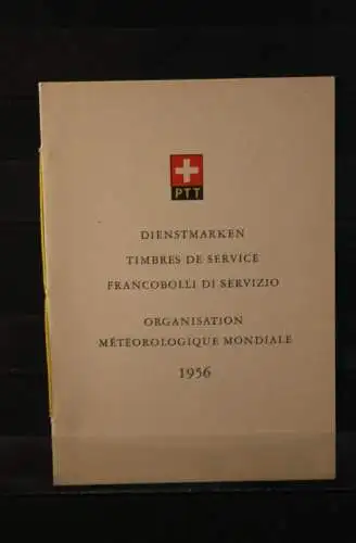 Schweiz 1956, Dienstmarken: Organisation  Meteorologique Mondiale, Sammelbüchlein Nr. 4, ESST