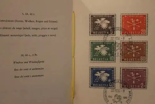 Schweiz 1956, Dienstmarken: Organisation  Meteorologique Mondiale, Sammelbüchlein Nr. 4, ESST