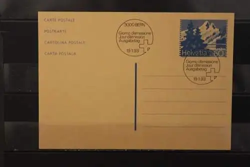 Schweiz, Postkarte 60 Rappen, Ganzsache, Ersttag 19.1.93, ESST