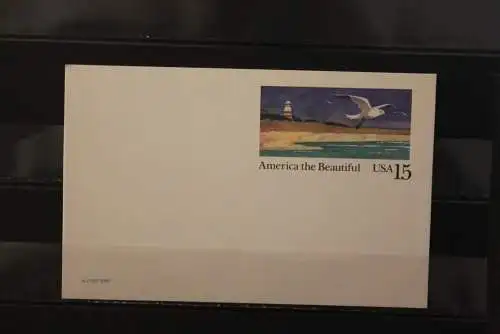 USA 1989, Ganzsache, America the Beautiful, Möwen,  ungebraucht