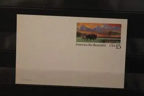 USA 1988, Ganzsache, America the Beautiful, ungebraucht