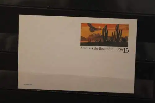 USA 1988, Ganzsache, America the Beautiful, ungebraucht