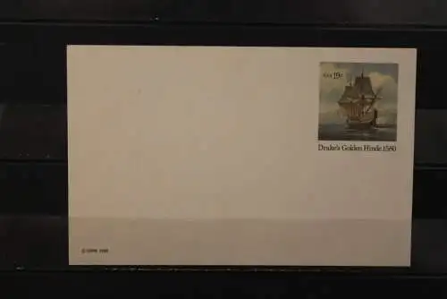 USA 1980, Ganzsache, Drake's Golden Hinde, 1580, ungebraucht