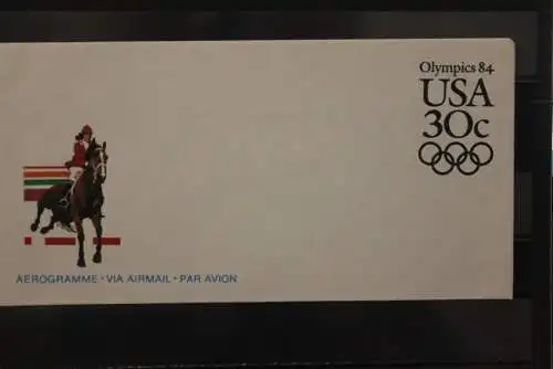 USA 1983, Ganzsache, Aerogramm, Olympics 84 , ungebraucht