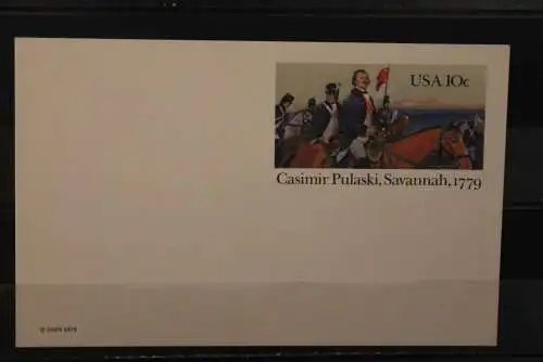 USA 1979, Ganzsache, Casimir Pulaski, ungebraucht