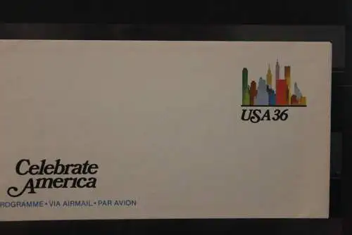 USA 1987, Ganzsache, Aerogramm 1984, Celebrate Amerika, ungebraucht