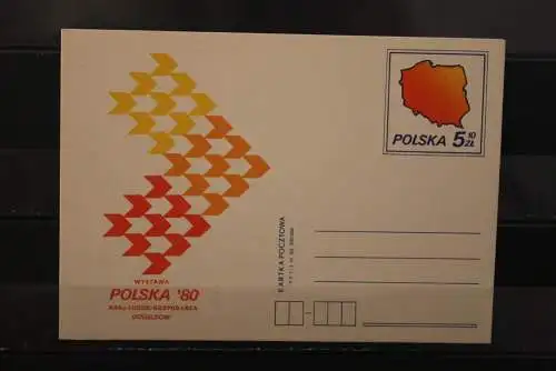 Polen, 1980, Ganzsache Ausstellung Polska  '80 in Düsseldorf, ungebraucht