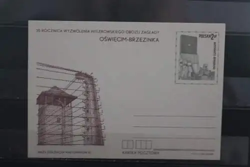 Polen 1980, Ganzsache, Auschwitz- KZ, ungebraucht