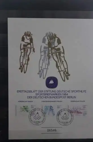 Für den Sport 1984; Ersttagsblatt der Sporthilfe; Berlin