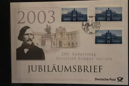 Deutschland; Jubiläumsbrief 2003: 200. Geburtstag Gottfried Semper, lesen