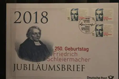 Deutschland; Jubiläumsbrief 2018: 250. Geburtstag Friedrich Schleiermacher