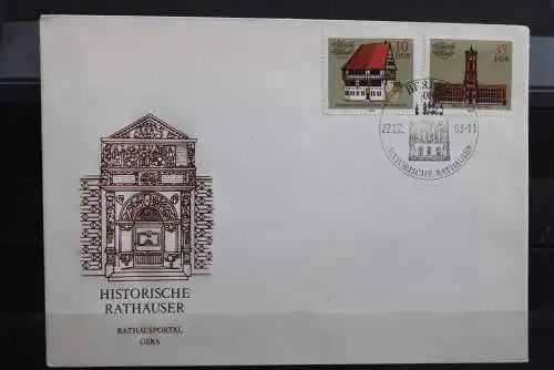 DDR 1983; Historische Rathäuser; MiNr. 2775-78, FDC