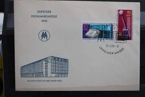 DDR 1970; Leipziger Frühjahrsmesse 1970; MiNr. 1551-52, FDC