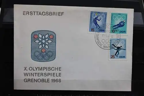 DDR; 1968, Olympische Winterspiele Grenoble, MiNr. 1335-40,  FDC