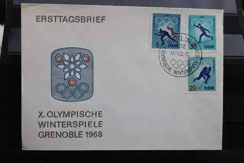 DDR; 1968, Olympische Winterspiele Grenoble, MiNr. 1335-40,  FDC