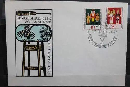 DDR; 1967, Erzgebirgische Volkskunst, MiNr. 1333-34,  FDC