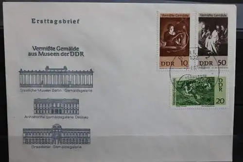 DDR; 1967, Vermisste Gemälde, MiNr. 1268-91,  FDC