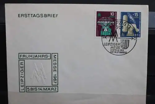 DDR; 1967, Leipziger Frühjahrsmesse, MiNr. 1254-55,  FDC