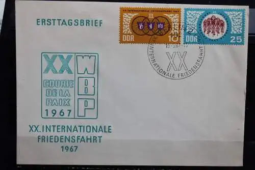 DDR; 1967, Intern. Friedensfahrt, MiNr. 1278-79,  FDC