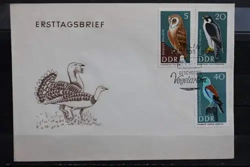 DDR; 1967, Geschützte Vögel, MiNr. 1272-55,  FDC