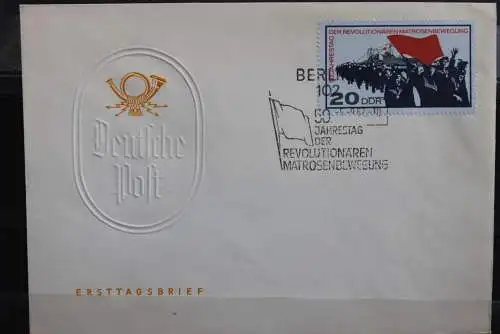 DDR; 1967, Matrosenbewegung, MiNr. 1308-10; FDC