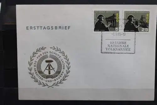 DDR; 1966, NVA, MiNr. 1161-64; FDC