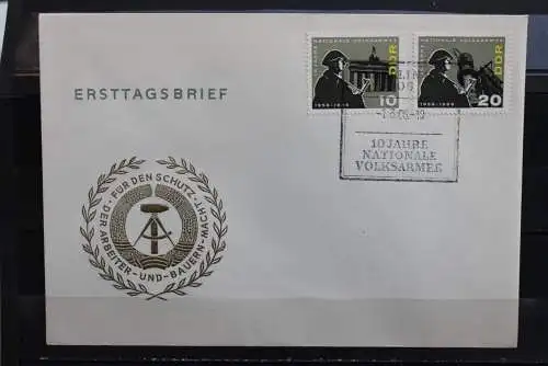 DDR; 1966, NVA, MiNr. 1161-64; FDC