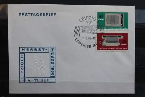 DDR; 1966, Leipziger Herbstmesse,  MiNr. 1204-05, FDC