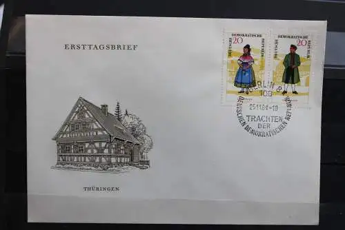 DDR; 1964, Volkstrachten (I)  MiNr. 1074-79, FDC