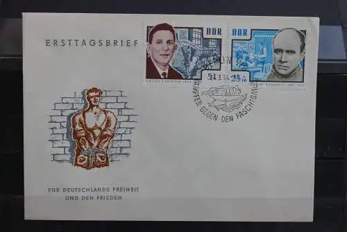 DDR; 1964, Gedenkstätten  MiNr. 1014-19, FDC