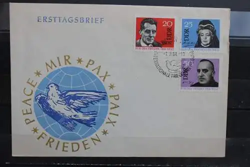 DDR; 1964, Für den Weltfrieden  MiNr. 1049-51, FDC