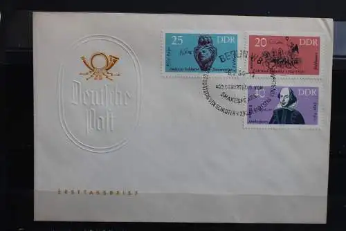 DDR; 1964, Berühmte Künstler  MiNr. 1009-11, FDC