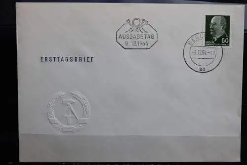 DDR; 1964, Freimarke: Ulbricht  MiNr. 1080, FDC