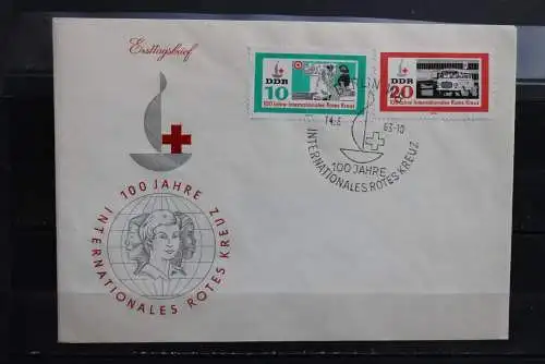 DDR; 1963, Intern. Rotes Kreuz  MiNr. 956-57, FDC