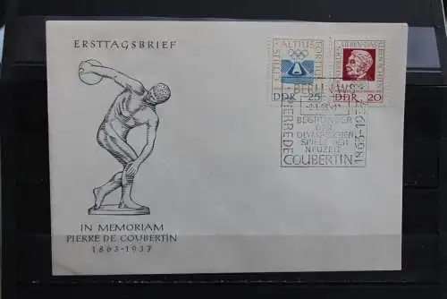 DDR; 1963, Pierre de Coubertin  MiNr. 939-40, FDC