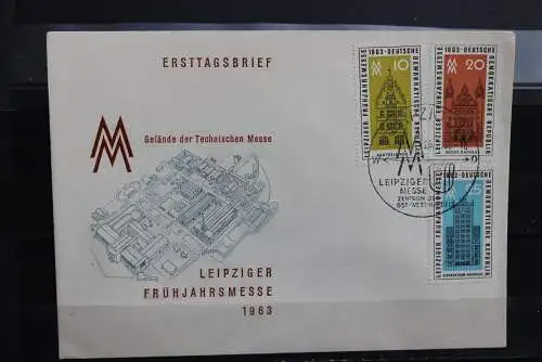 DDR; 1963, Leipziger Frühjahrsmesse  MiNr. 947-49, FDC