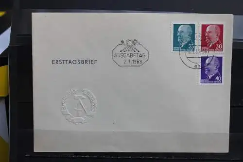 DDR; 1963, Freimarken: Ulbricht  MiNr. 934-38, FDC