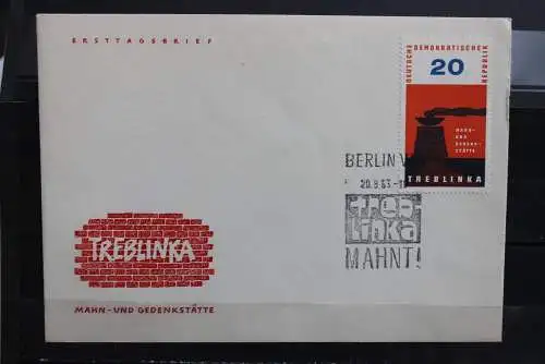 DDR; 1963, Gedenkstätten - Treblinka  MiNr. 975, FDC