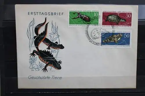 DDR; 1963, Geschützte Tiere (II),  MiNr. 978-82; FDC