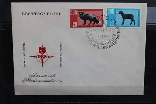 DDR; 1963, Intern. Rauchwarenauktion,  MiNr. 945-46; FDC