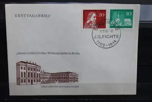 DDR; 1962, Johann G., Fichte,  MiNr. 889-90; FDC