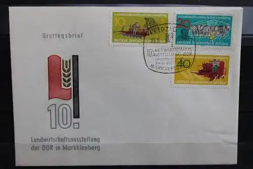 DDR; 1962, Landwirtschaftsausstellung,  MiNr. 895-97; FDC