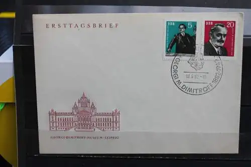 DDR; 1962, Dimitrow oder Dimitroff,  MiNr. 893-94, FDC