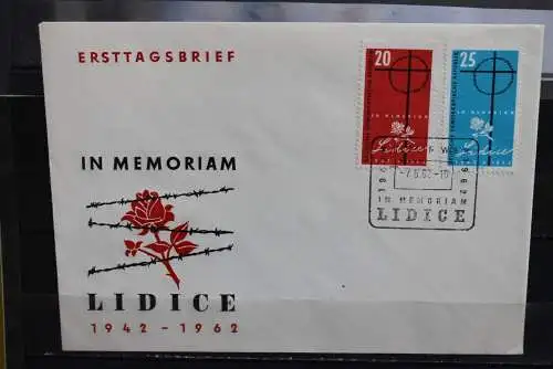 DDR; 1962, Lidice  MiNr. 891-92, FDC