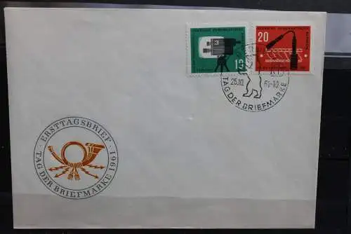 DDR; 1961, Tag der Briefmarke 1961  MiNr. 861-62, FDC