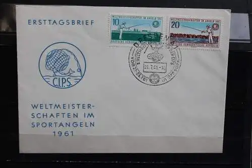 DDR; 1961, Weltmeisterschaften im Sportangeln  MiNr. 841-42, FDC