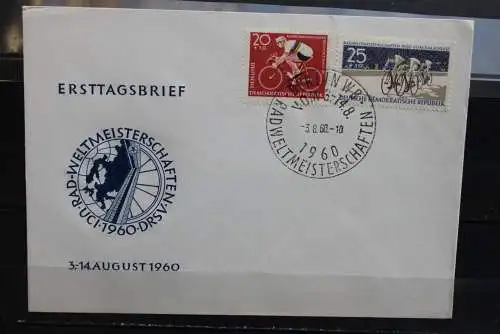 DDR 1960, Radweltmeisterschaft, MiNr. 779-80, FDC