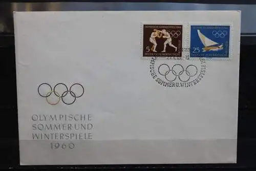 DDR 1960, Olympische Spiele Rom und Squaw Valley 1960, MiNr. 746-49, FDC